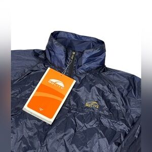 GoLite Wisp Wind Shirt Medium Ultralight Blue Packable Waterproof Windbreaker